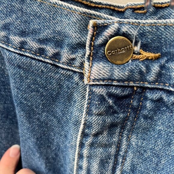 Carhartt Fleece Lined Work Jeans - Dungaree Fit. Size 40x32 - Picture 2 of 10